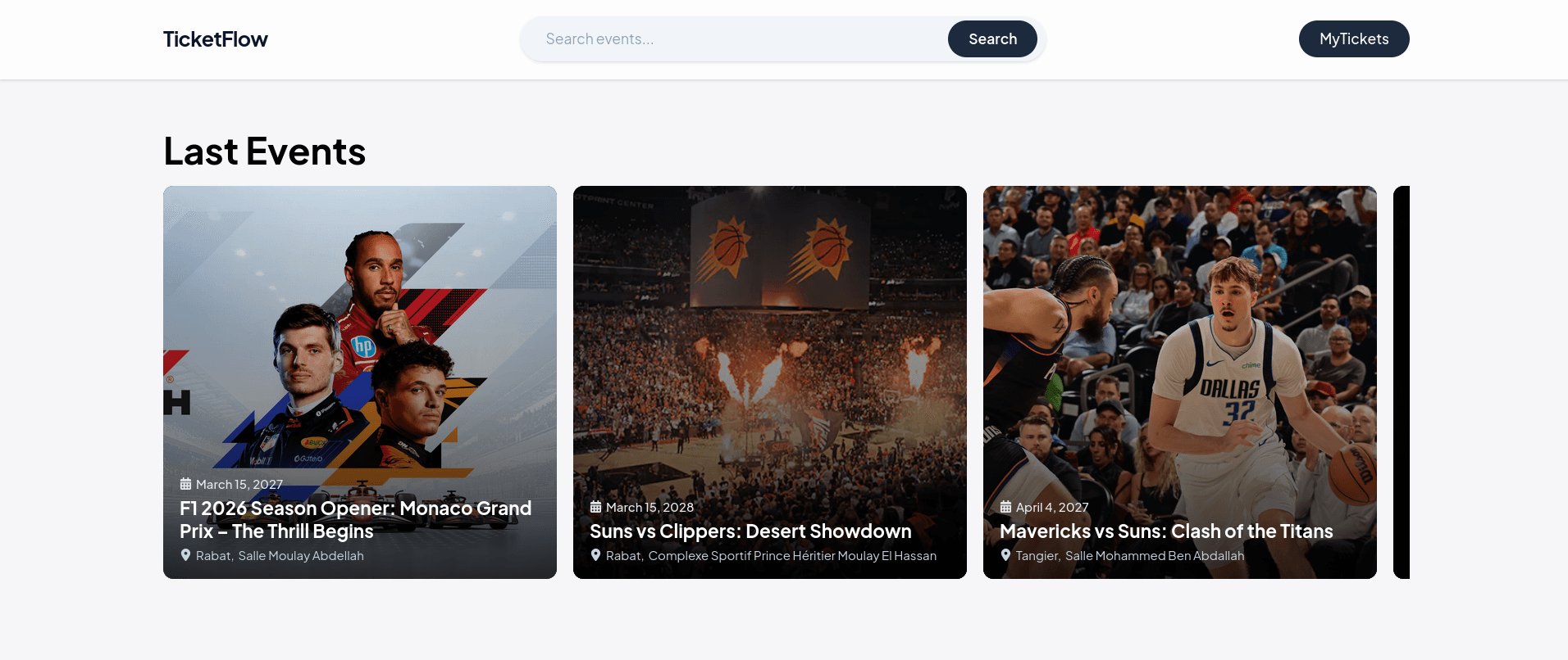 Driving school landing page showing course cards and pricing